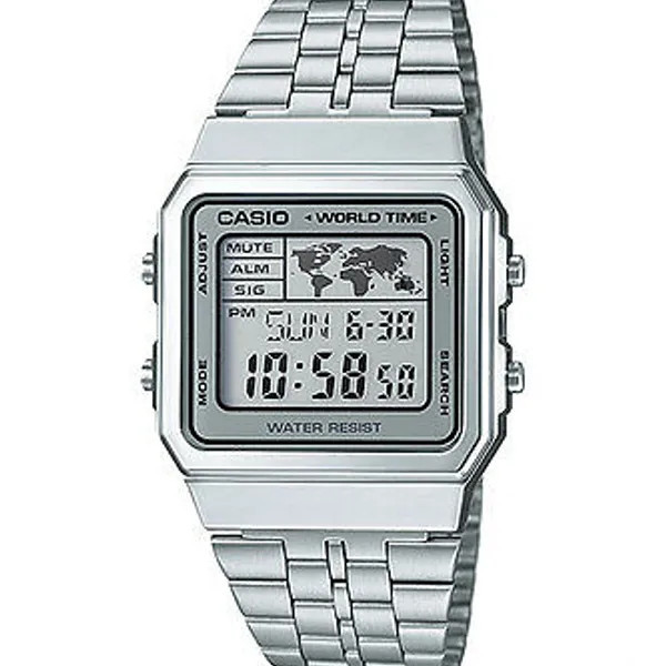 [HCM]Đồng hồ nam dây kim loại CASIO A500WA-7DF chính hãng
