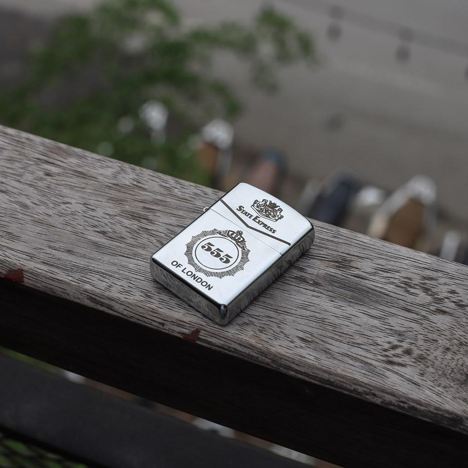 [HCM]Bật Lửa Zippo USA Khắc Logo 5555 - Tặng Xăng Đá