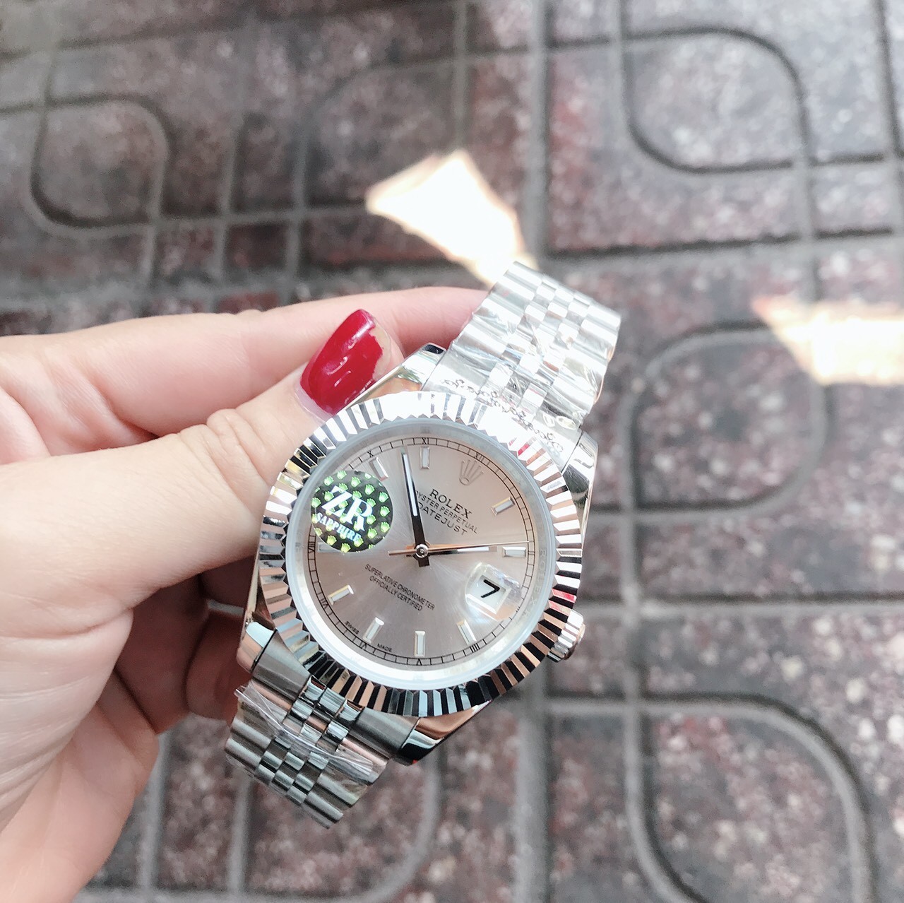 [HCM]Đồng Hồ Nam Automatic RL Mặt Trắng Bạc - Size 41mm - Fullbox ( DN126334Silver)