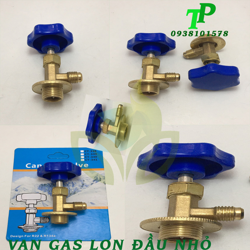 Van khóa gas lon đầu nhỏ xanh r600