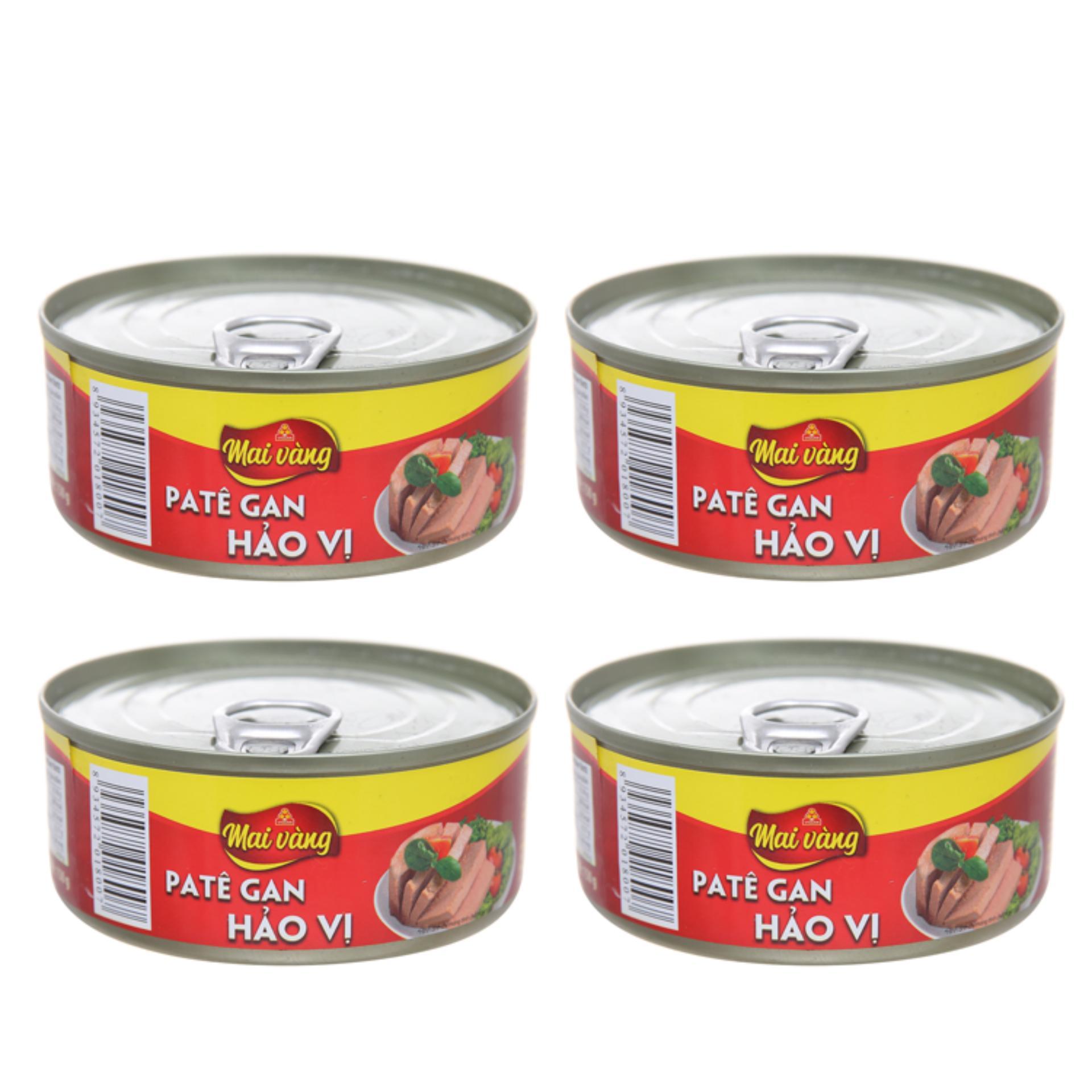 Combo 4 hộp pate gan hảo vị vissan hộp 150g date 2027