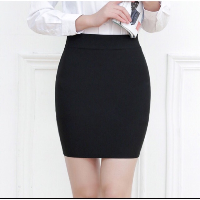 Chân Váy Ôm Công Sở Thun loại ngắn trên gối Coton 4 Chiều Cao Cấp