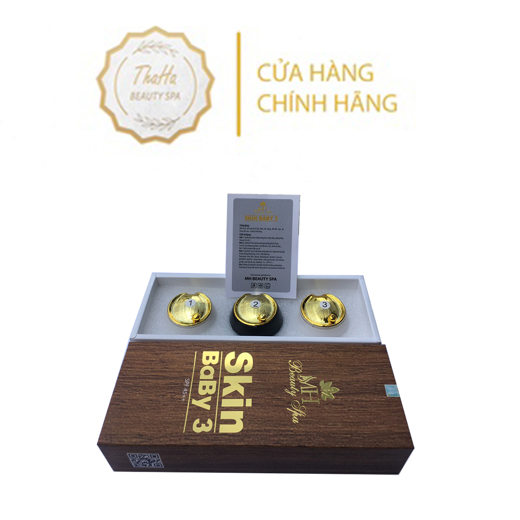 [CHÍNH HÃNG] Bộ kem skin baby 3 MH Beauty Spa, Nám mh giảm thâm nám, tàn nhang, đồi mồi, mụn, chống nắng