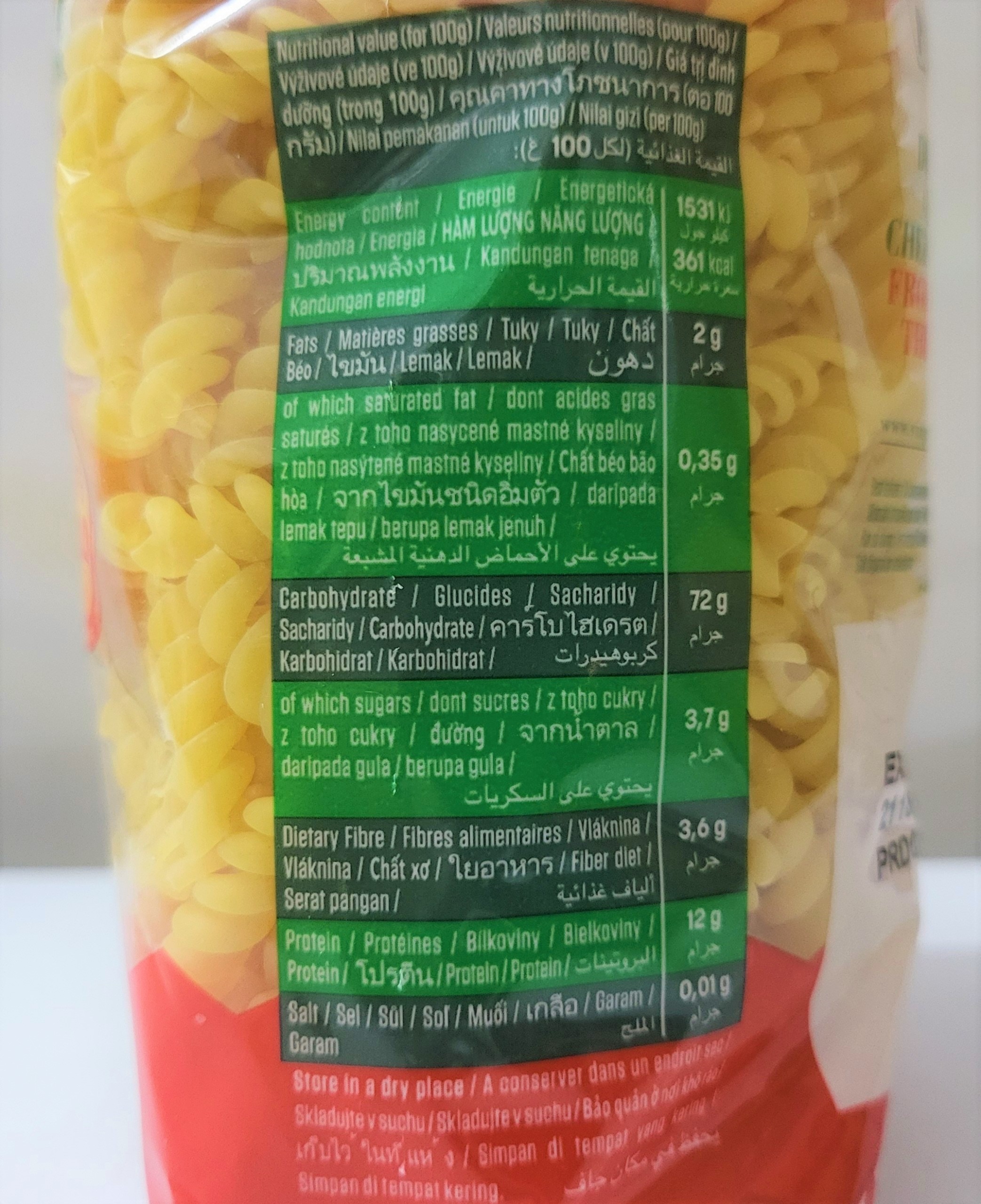 [Gói 400g] NUI XOẮN [Italia] PANZANI Fusilli Pasta