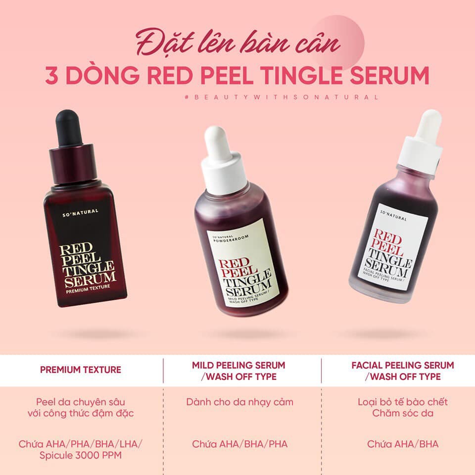 Thay Da Sinh Học SoNatural Red Peel Tingle Serum