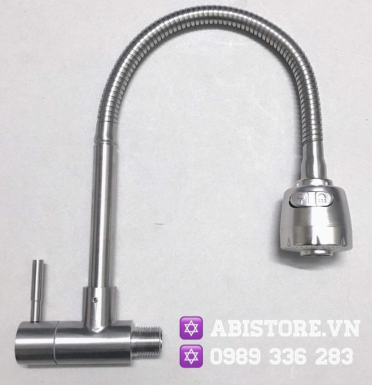 VÒI RỬA CHÉN LẠNH VÒI BỒN RỬA BÁT INOX 304 CẦN MỀM CẮM CHẬU TƯỜNG HÀNG XỊN GIÁ RẺ