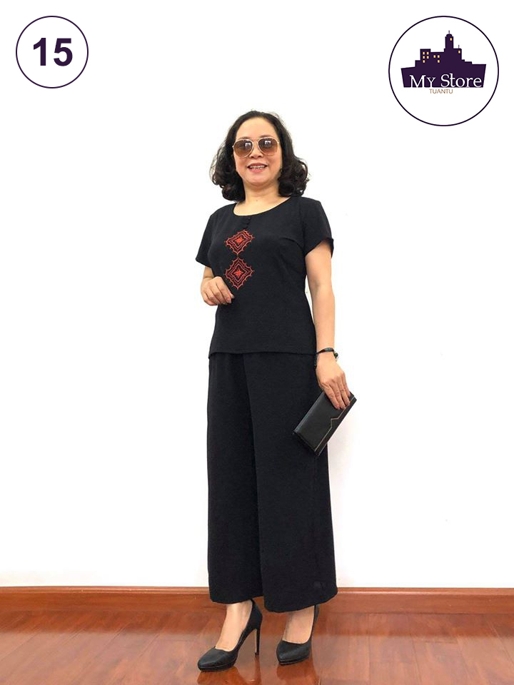 Đồ bộ trung niên đẹp - Bộ Đũi Đen Bộ đũi trung niên cao cấp - chất vải loại 1 - Không nhăn không xù khi giặt - Tuấn Tú Store