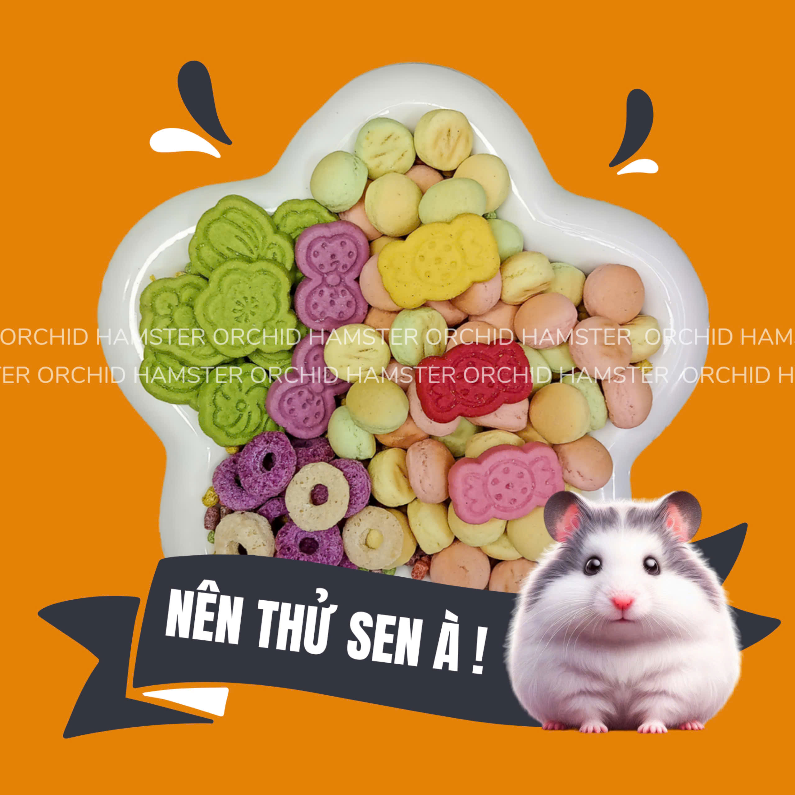Bánh Bingsoo Hamster Mix Đủ Vị Dành Cho Hamster/Sóc/Thỏ/Nhím Và Thú Nhỏ