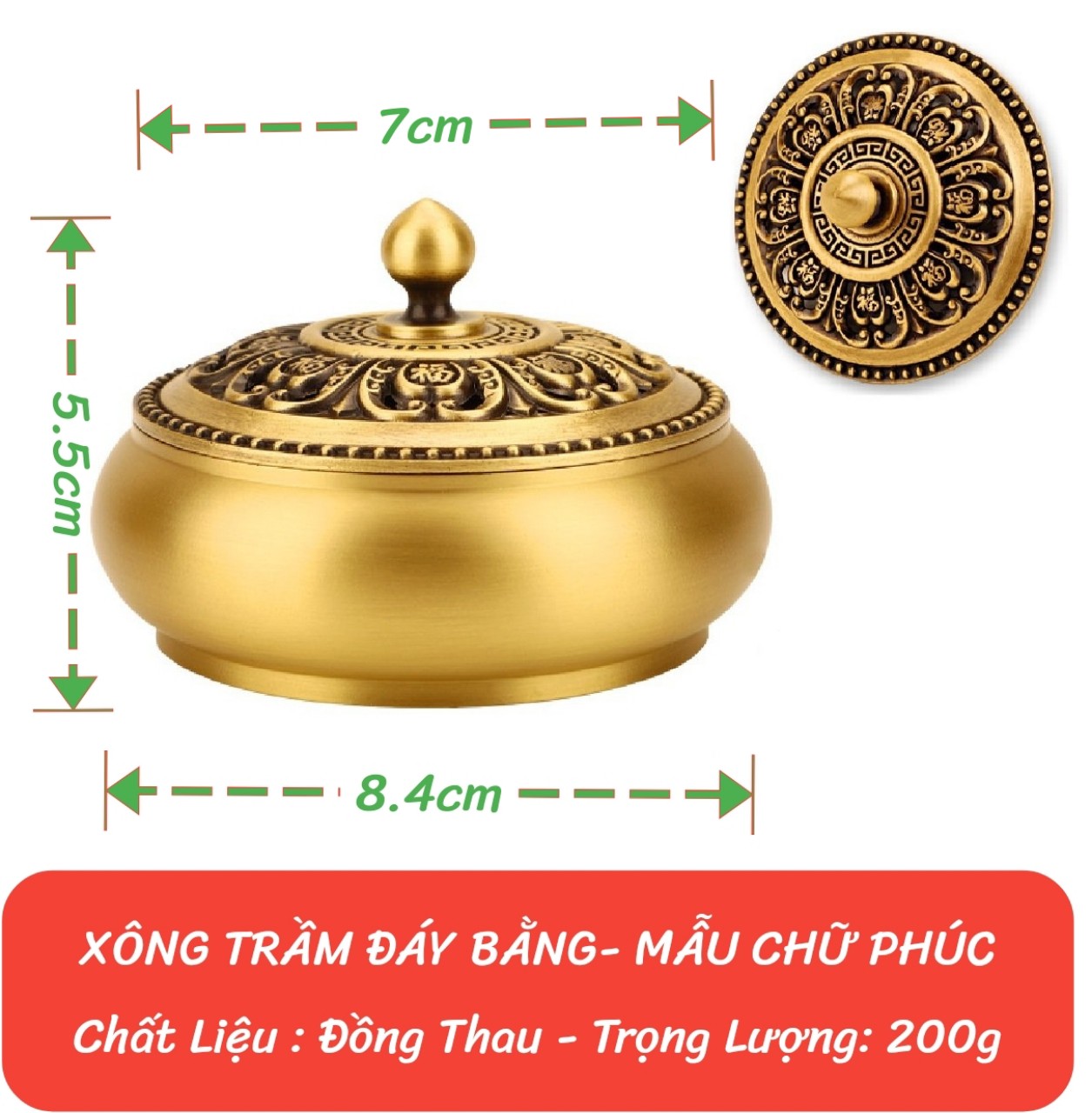 Lư đồng xông trầm, lư xông trầm đáy bằng xông nụ trầm hương ,nhang trầm hương thay cho thác khoi' trầm hương