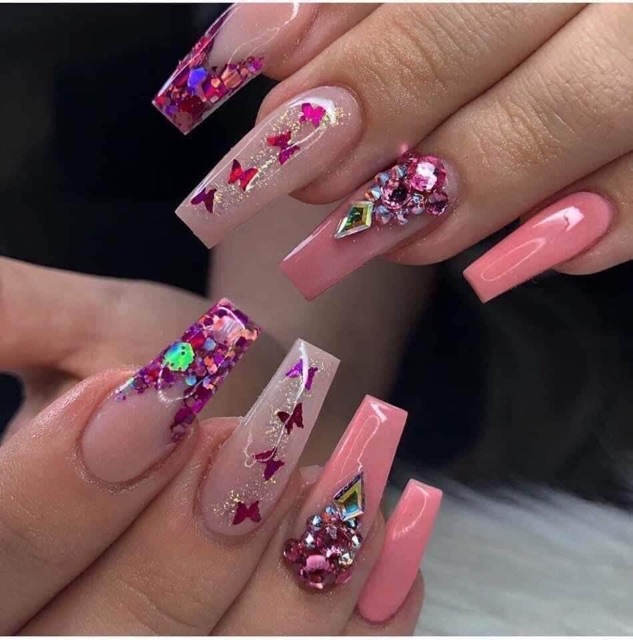 [HCM]SET BƯỚM ?? + LÁ THÔNG ?? TRANG TRÍ NAILS 12 MÀU