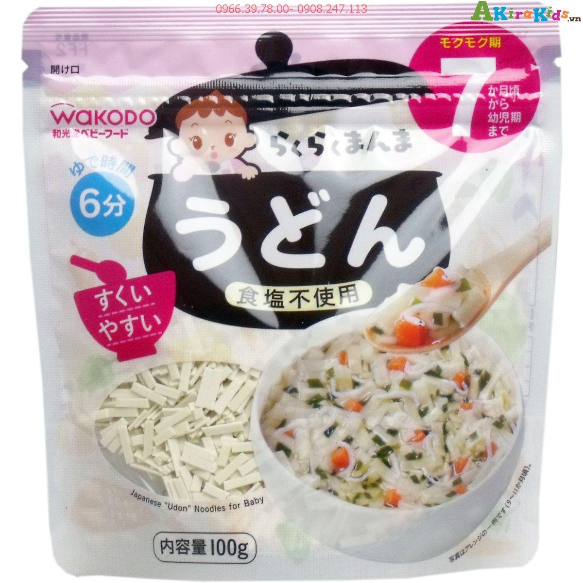 Mì Udon Wakodo tách muối cho bé 7m