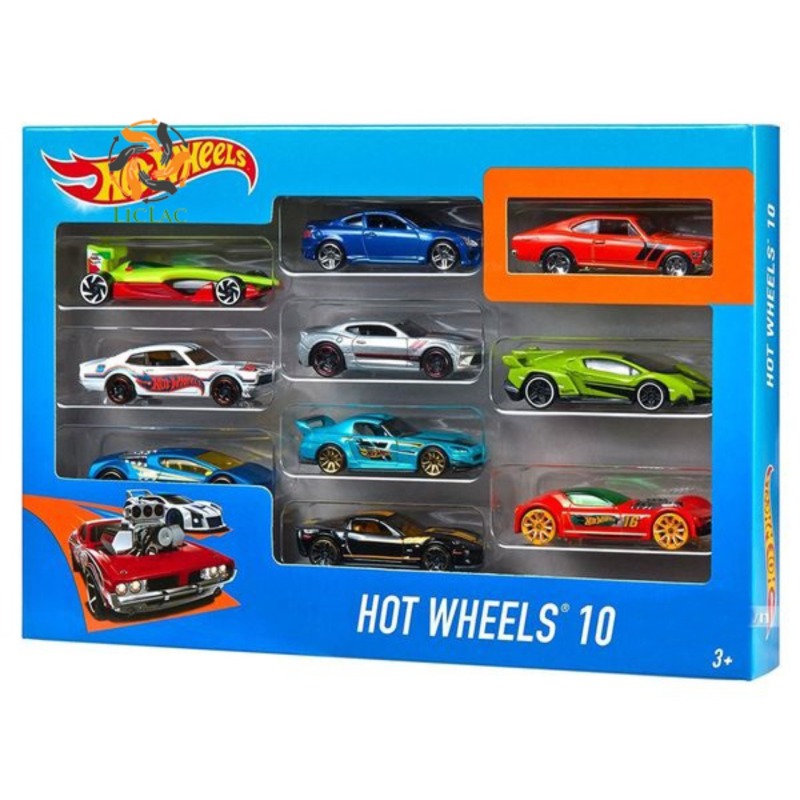 Bộ 10 xe mô hình Hotwheel bằng Kim Loại - Xe mô hình ô tô cho bé SIÊU BỀN SIÊU CHẮC - LICLAC
