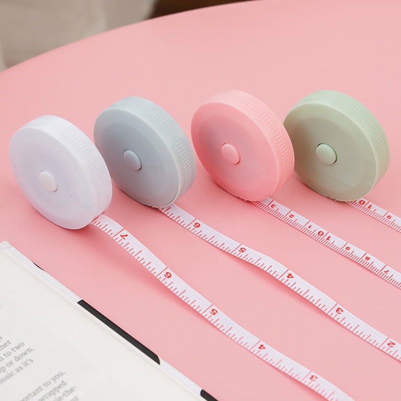 Thước Dây Mini Cuộn Rút May Đồ Đo 3 Vòng 1.5m