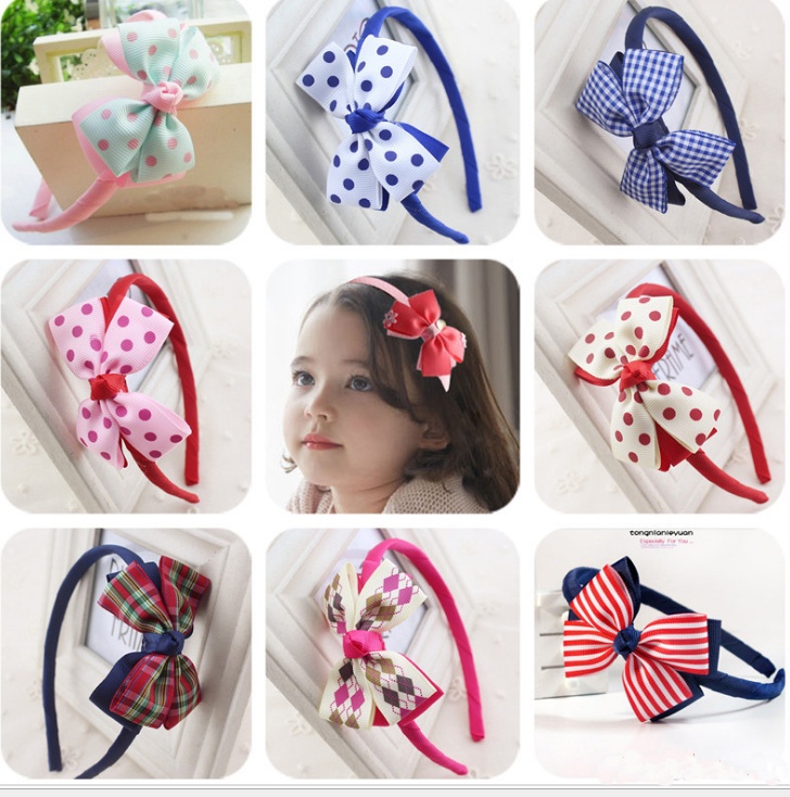 Bộ Bờm Nơ Kẹp Dây Buộc Tóc 7 Món Handmade cho bé