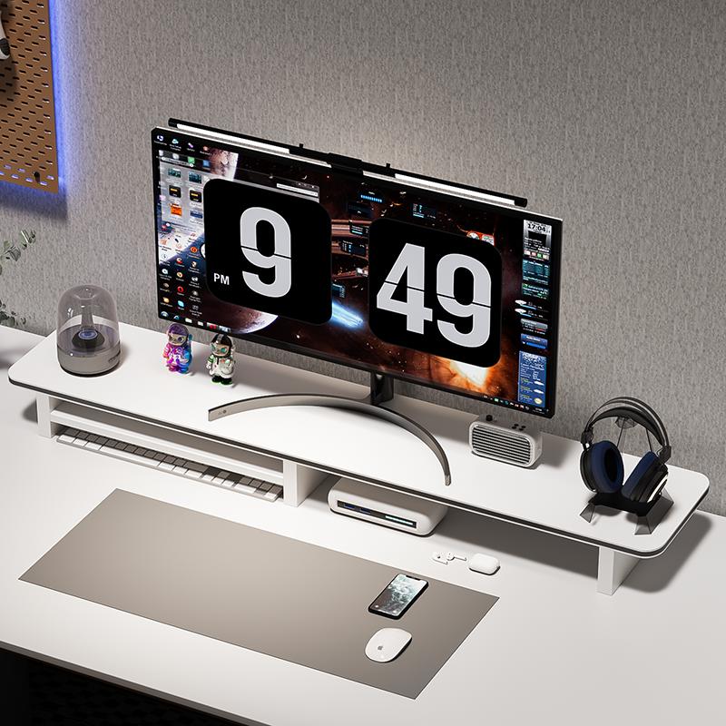 Larot-GA35 brand primerized MDF working corner computer screen shelf