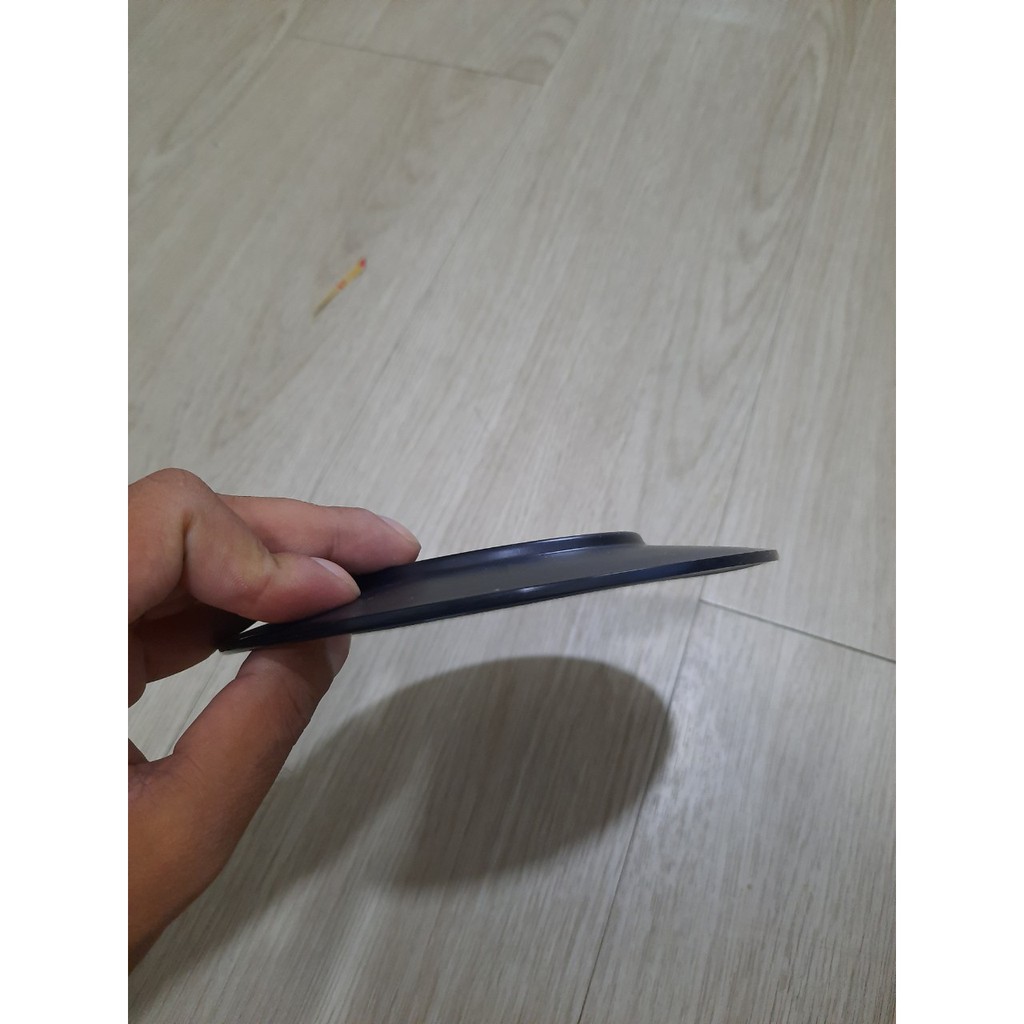 Dĩa Nhựa Gân Cạn Đen Nhám- DCG06N