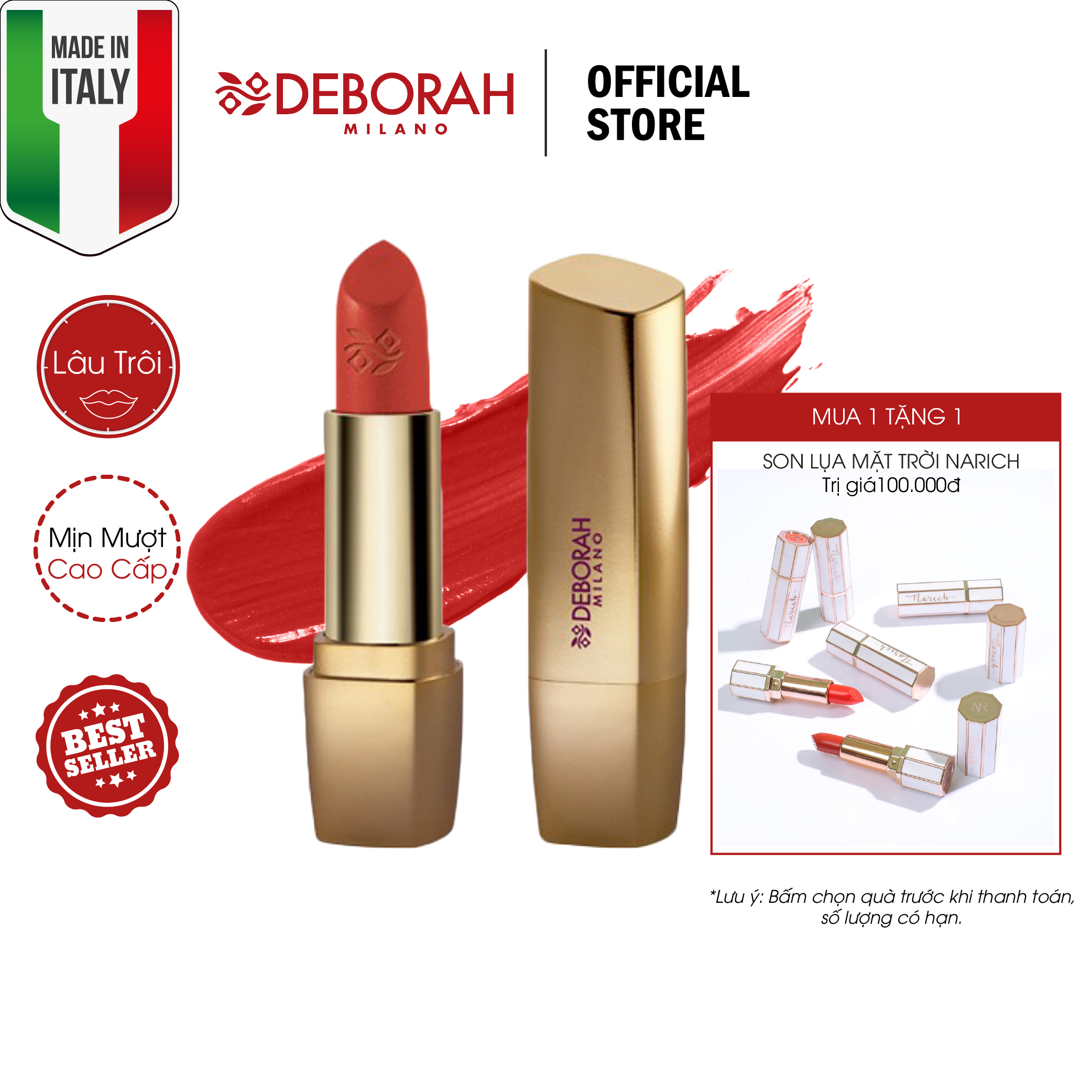 Son Deborah Milano Red Lâu Trôi
