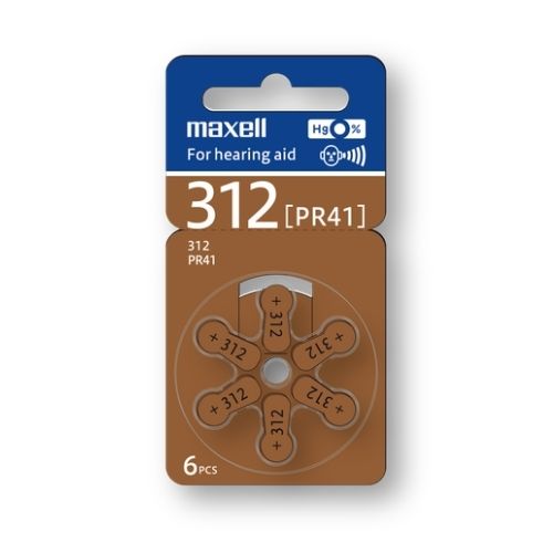 Pin máy trợ thính Maxell PR41 ( pin 312 )  1,45V Hàng chính hãng