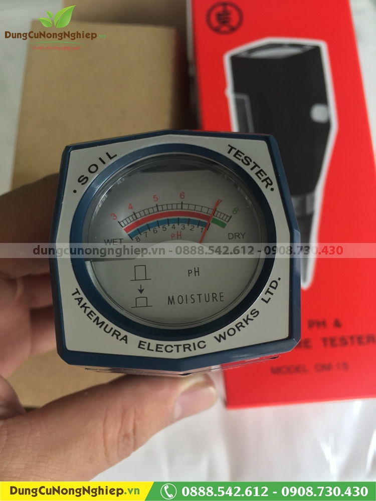 Máy đo độ pH độ ẩm của đất 2 trong 1 Takemura DM15