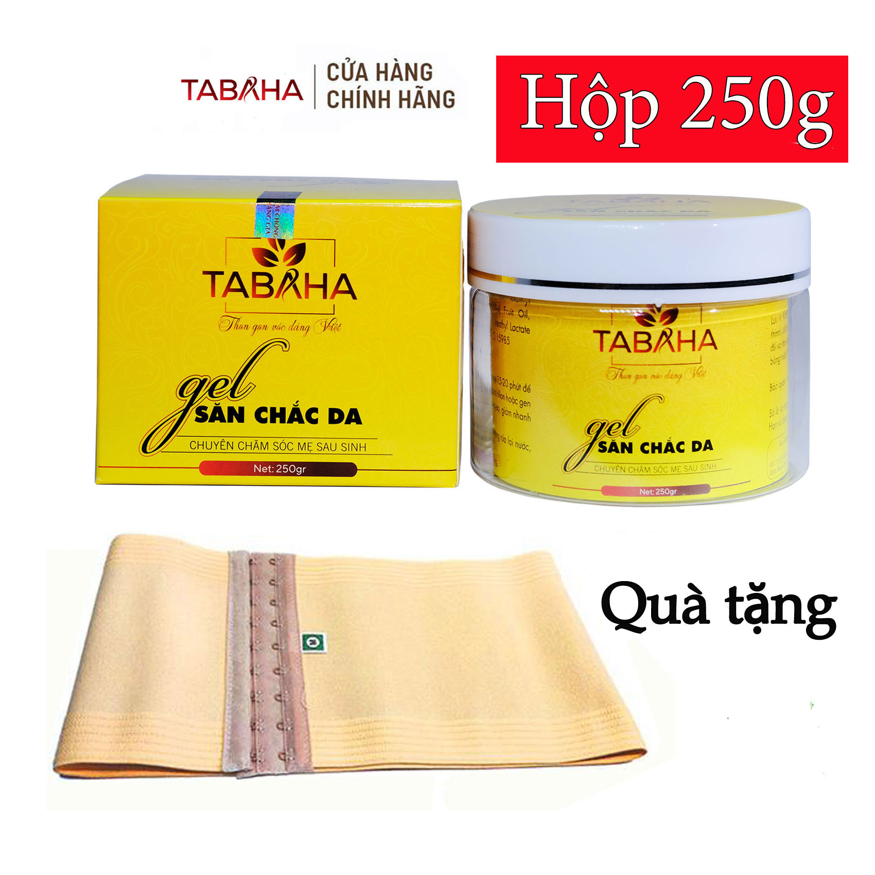 Kem tan mỡ toàn thân Tabaha 250g Tặng Nịt Bụng