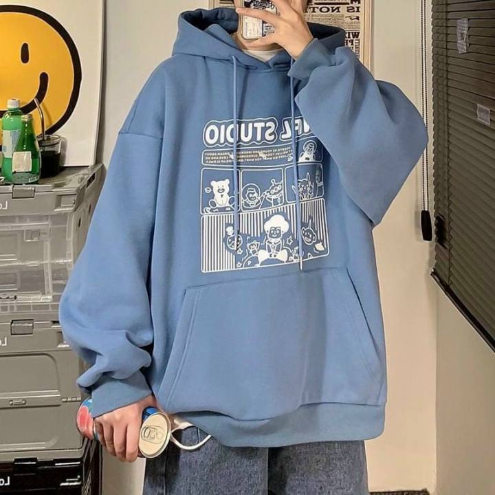 Áo Hoodie Nam Nữ Form Rộng In Hoạt Hình Gấu Đáng Yêu, Áo khoác nỉ thu đông nam nữ mặc đẹp giá tốt