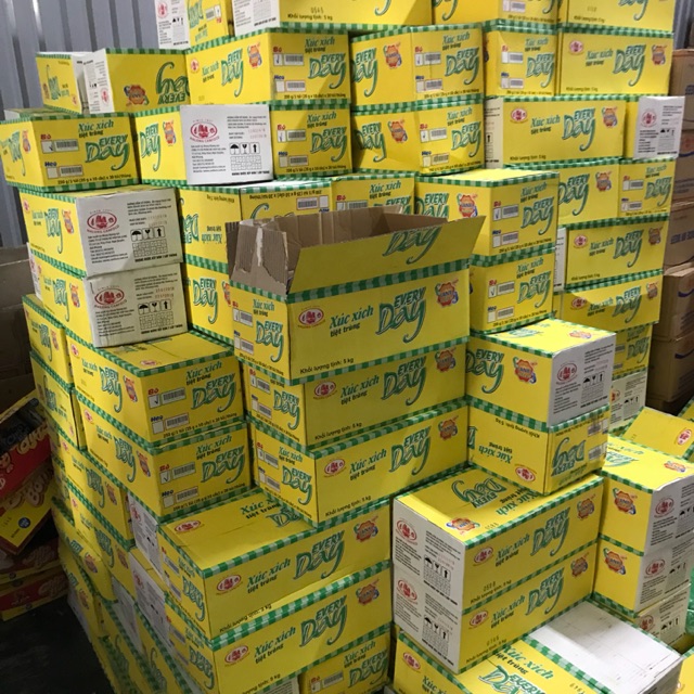 Thùng 20 Gói (Gói 250G/10 Cây) Xúc Xích Everyday Hạ Long