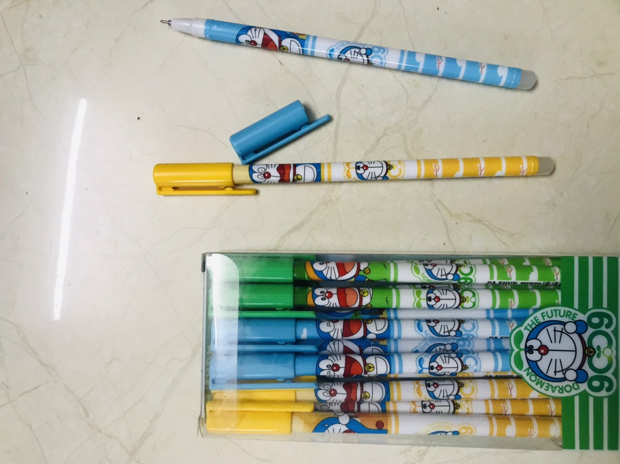 [HCM]Bút Gel Tẩy (12Cây/Hộp) Màu Xanh Và Tím