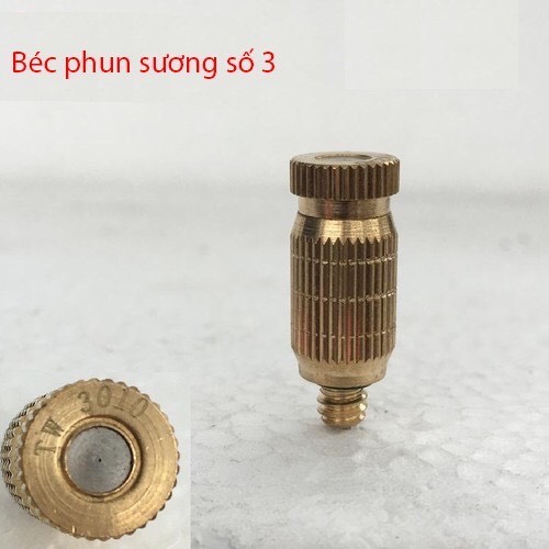 1 Đầu béc đồng, đầu béc phun sương số 1 số 2 số 3 chưa có đế béc.