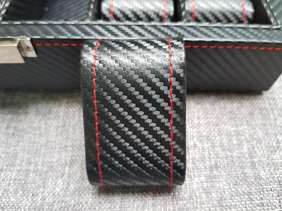 Hộp Đựng Đồng Hồ 5 Ngăn Phủ Carbon
