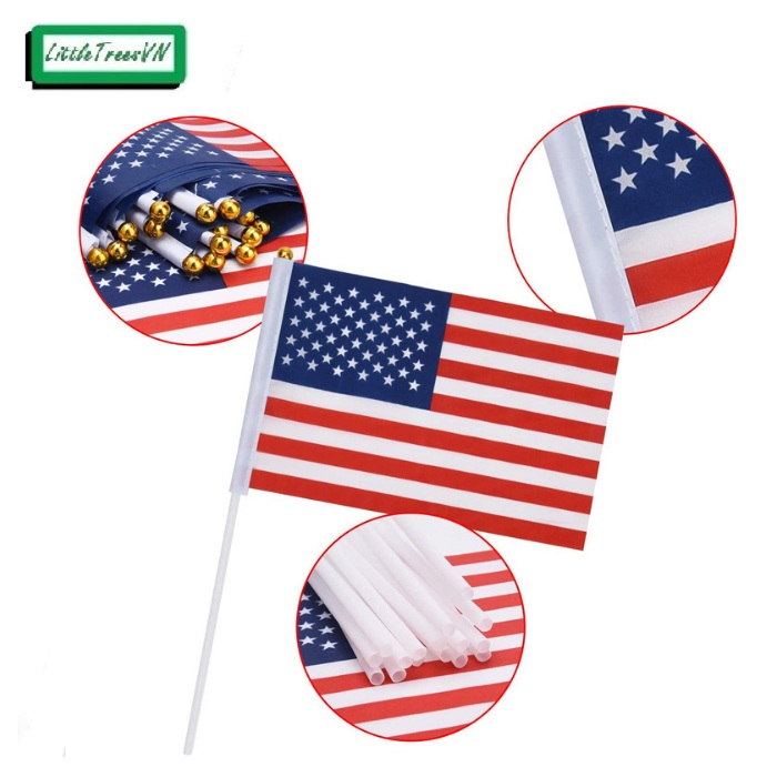 [HCM]Combo 10 lá cờ Mỹ cầm tay (cờ vẫy USA)