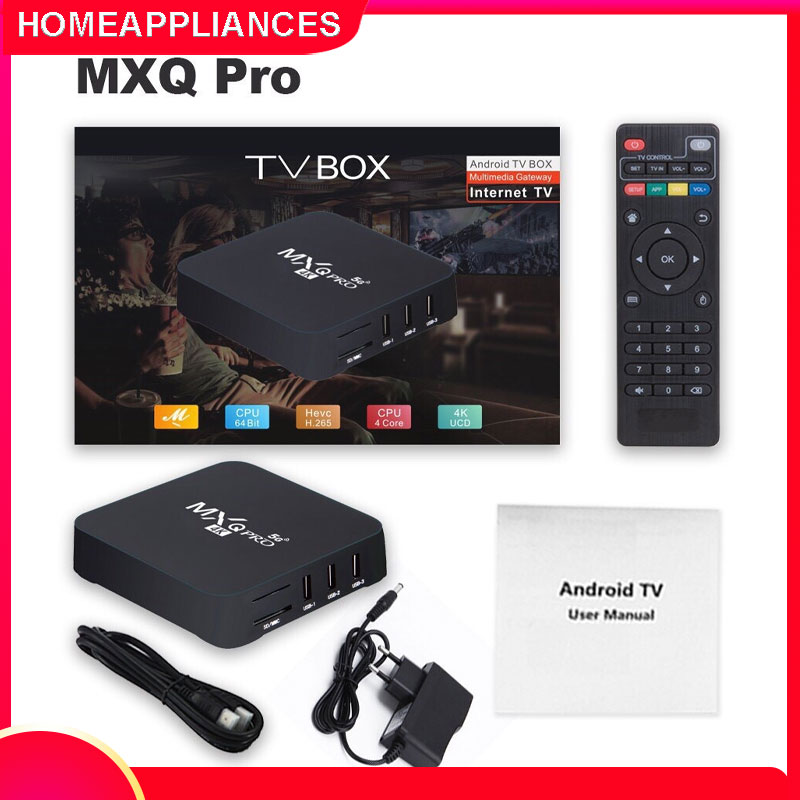 Android TV Box MXQ PRO 4K bản 16G+256GB Tiếng Việt Wifi 5G, Android tivi box