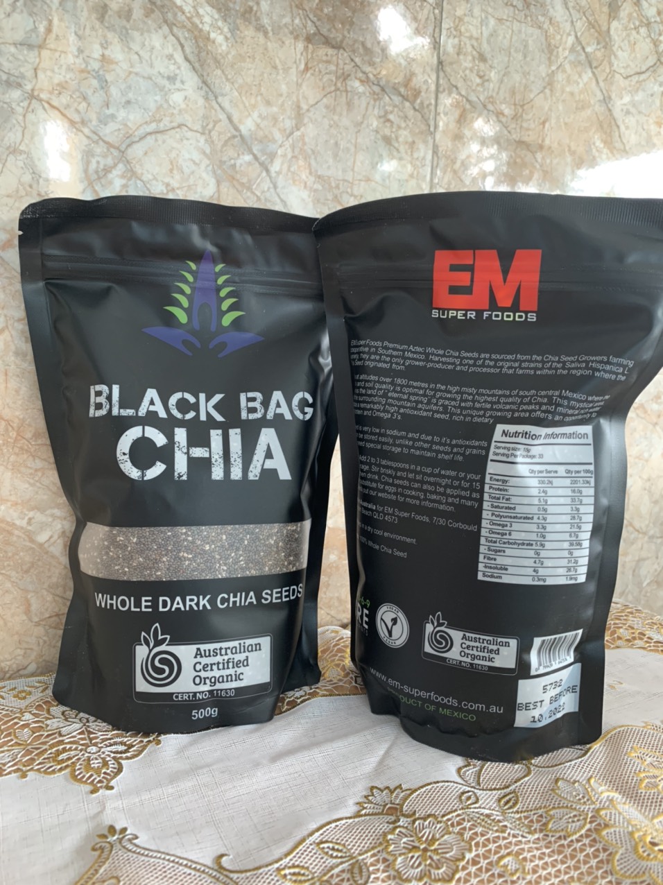 Hạt chia đen Úc black bag 500g