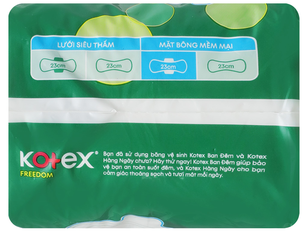 BĂNG VỆ SINH KOTEX FREEDOM MAXI CÁNH 8 MIẾNG