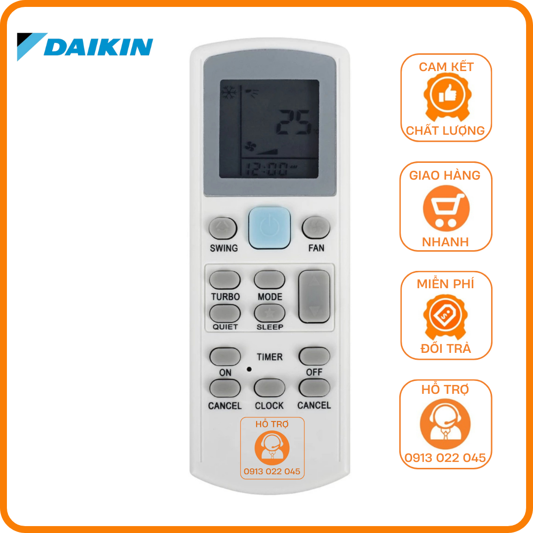 Remote điều khiển máy lạnh Daikin 1 chiều FTV Series.