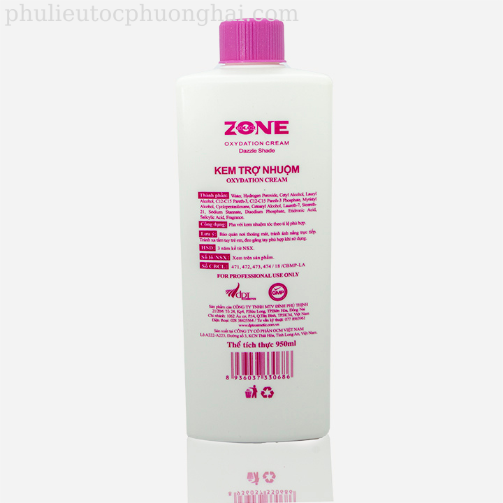 Oxy Trợ Nhuộm Không Không rát da đầu Zone