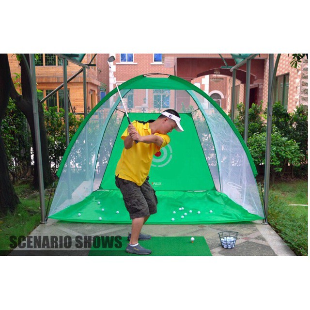 Combo Bộ thảm swing + Lưới lều tập golf