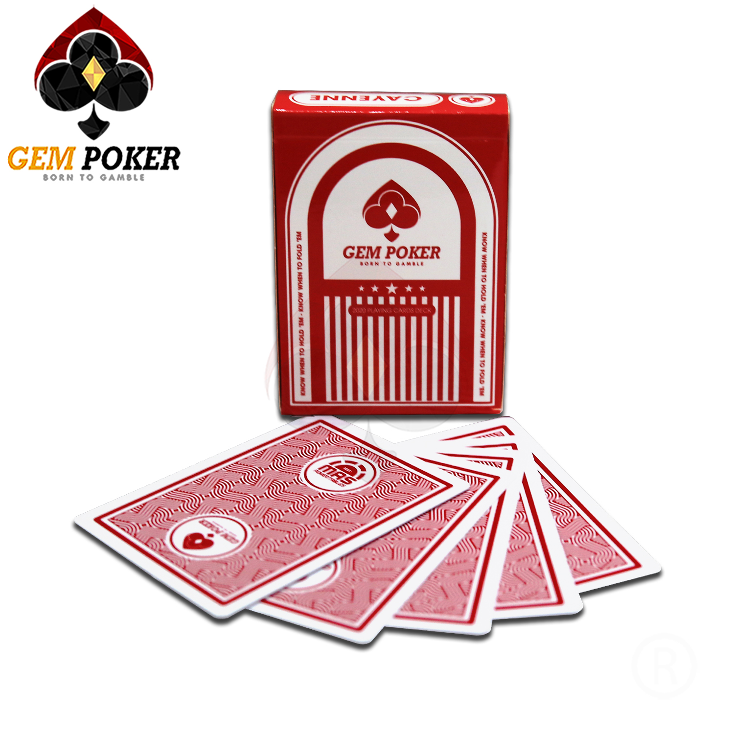 BÀI GEM POKER MOSAIC CAYENNE 100% PLASTIC
