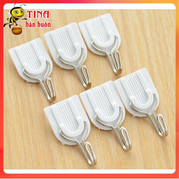 Vỉ 06 móc dính tường (móc dán tường) chắc chắn E716