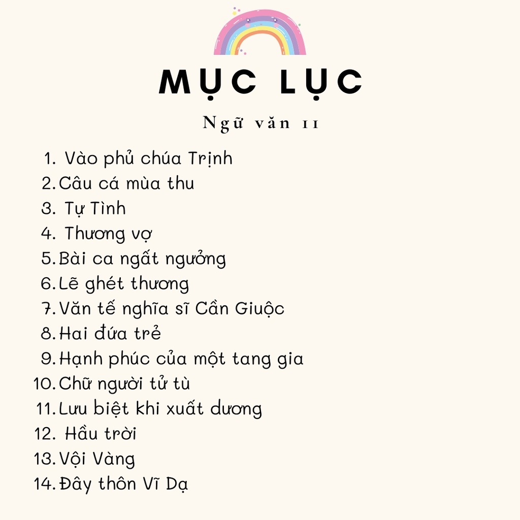 ☍✺ Sticker ngữ văn 11 tiêu đề văn học 11 ÉE