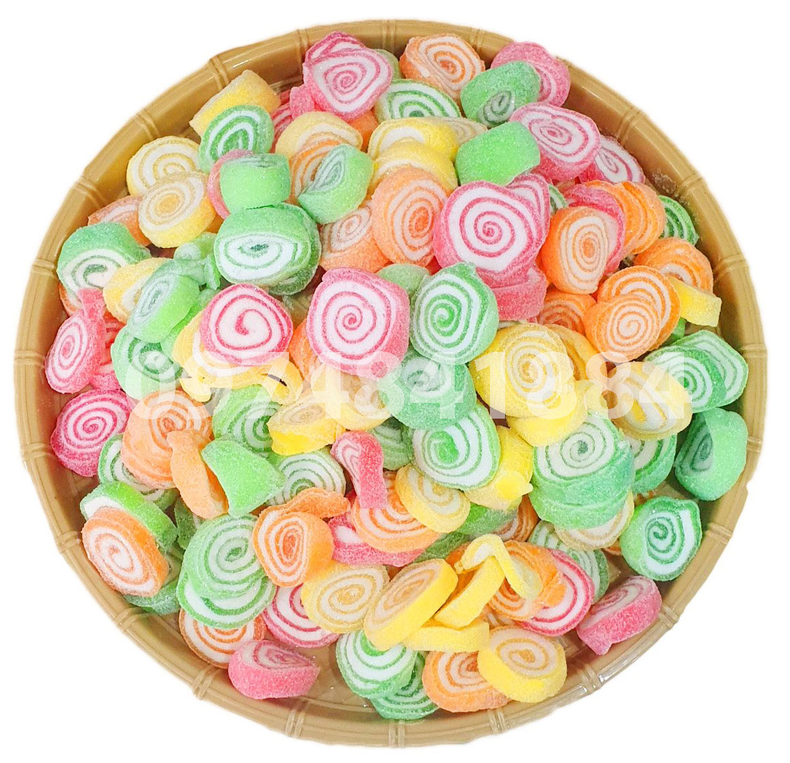 Kẹo dẻo trái cây xoắn ốc bọc đường thơm ngon 1kg - bánh kẹo đồ ăn vặt - tết