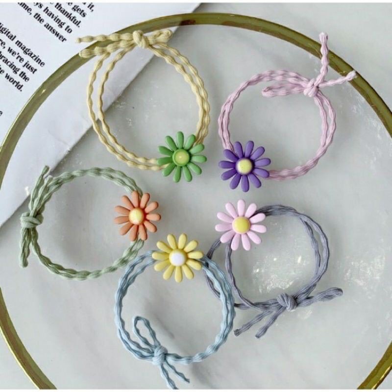 Combo 5 Dây cột tóc/ buộc tóc Hoa Cúc Dễ thương