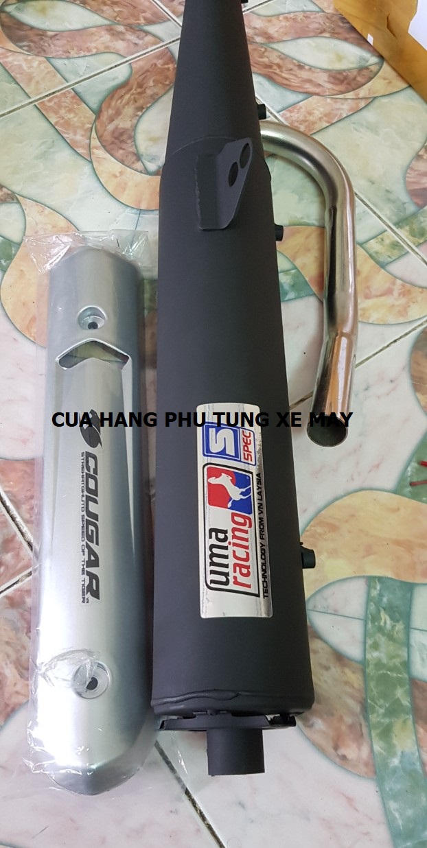 Pô uma racing gắn dream - wave - sirius - trọn bộ như hình kèm che pô spark