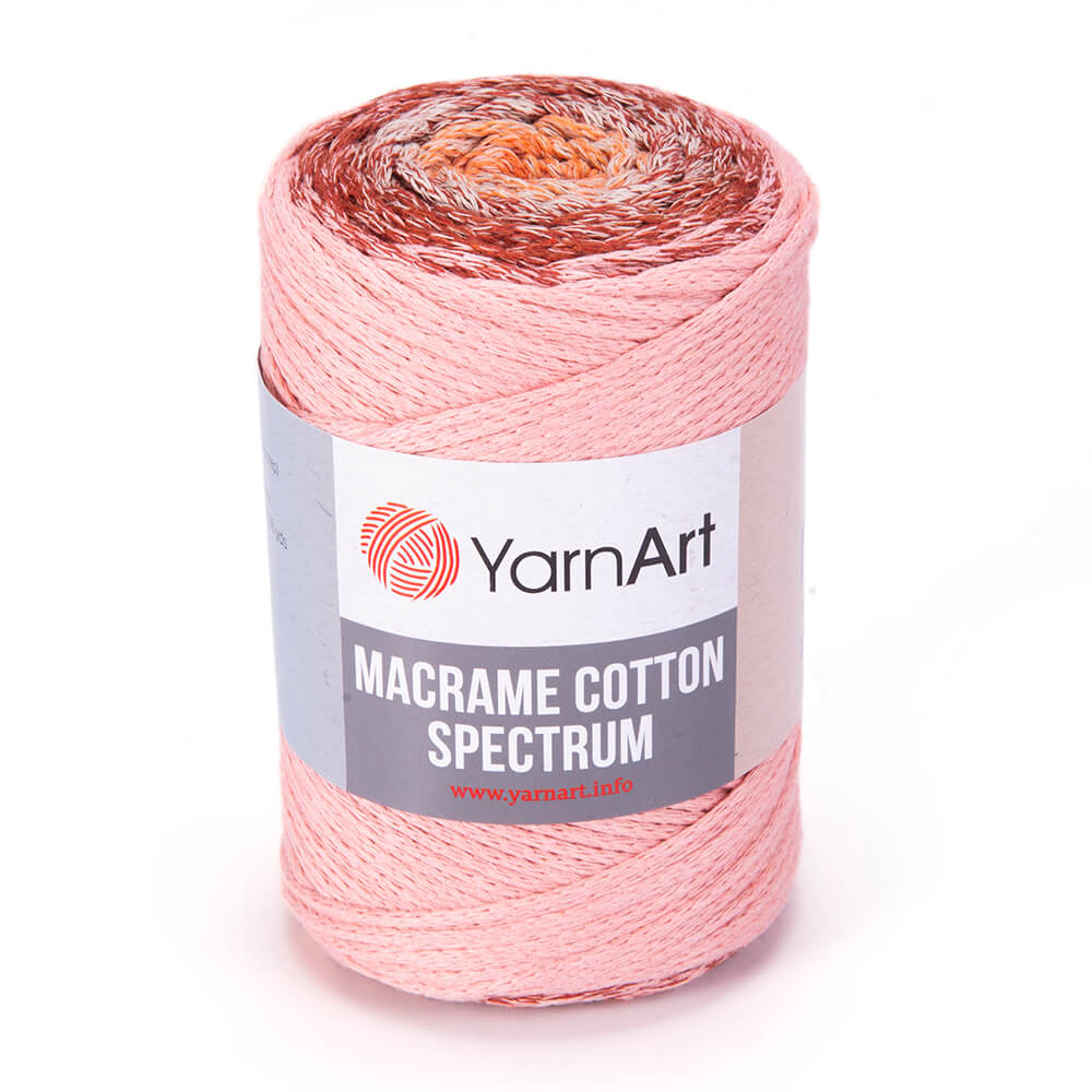 Cuộn sợi loang Macrame Cotton Spectrum - Nhập khẩu chính hãng Yarnart Thổ  Nhỹ Kỳ 250 gram dài 225m 