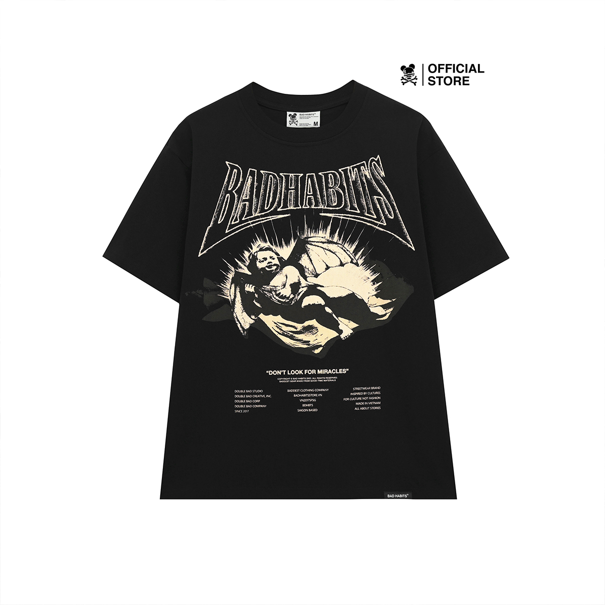 Áo thun unisex bad habits - fallen angel tee - local brand chính hãng