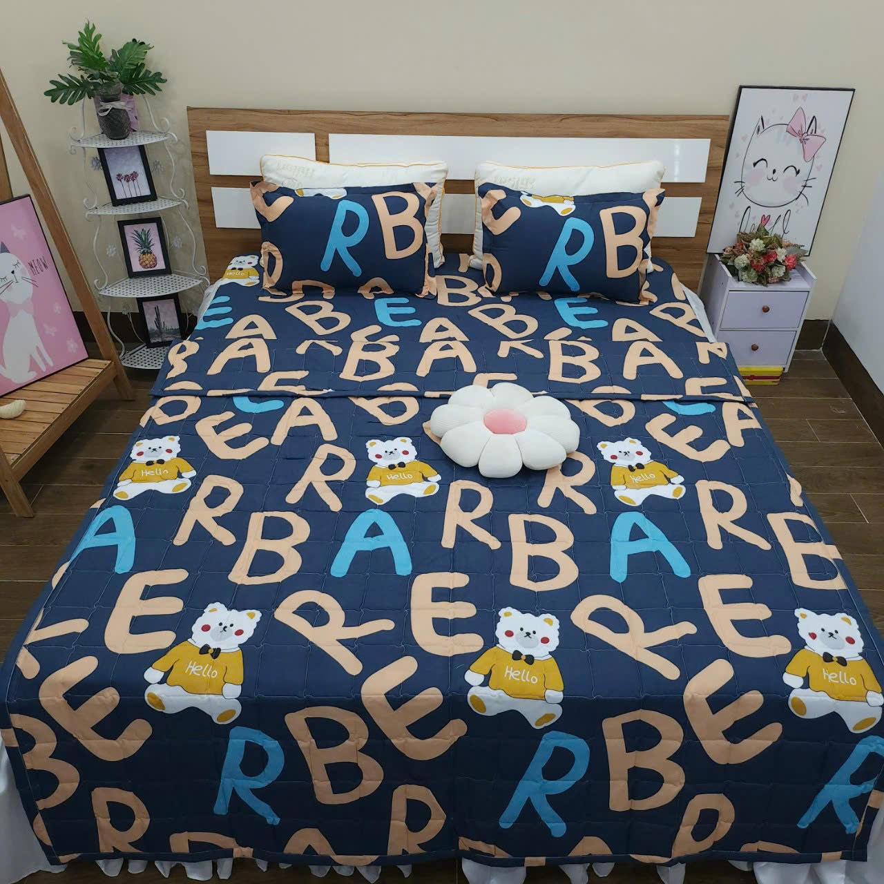 Bộ ga gối cotton poly cas decor , drap ga trải giường + 2 vỏ gối nằm nhiều mẫu lựa chọn , kích thước 1m2 , 1m4 , 1m6 , 1m8 , 2m2