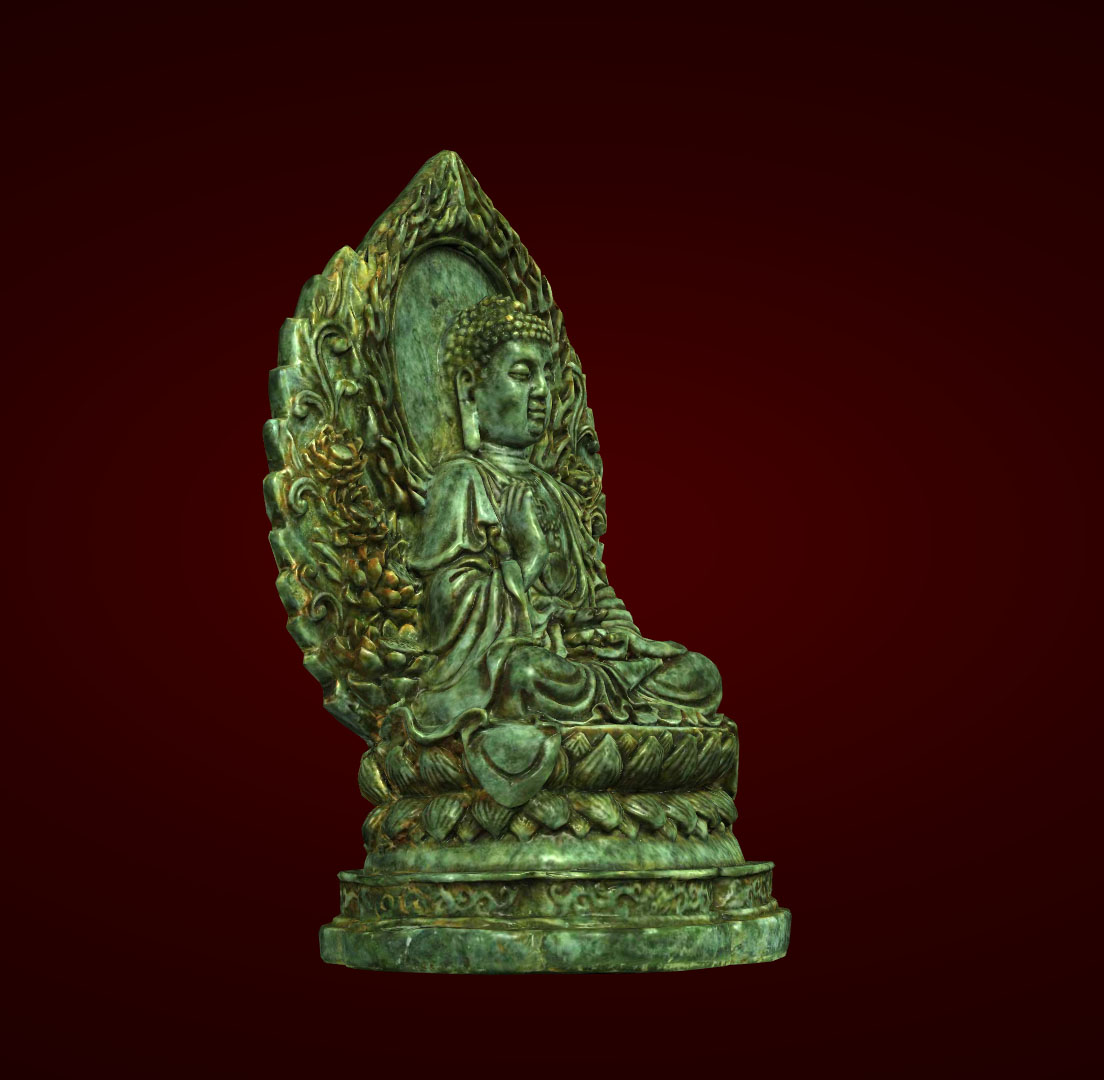 Tượng Phật Thích Ca Mâu Ni - PH 071(xanh vân đá)