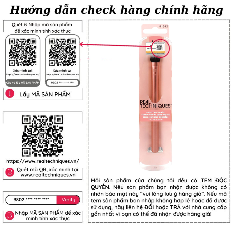 [HCM]Cọ Che Khuyết Điểm Real Techniques Expert Concealer