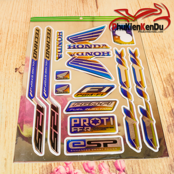 TEM CROM CHỮ NỔI CHO XE CLICK [TẶNG KÈM 1 TEM STICK]
