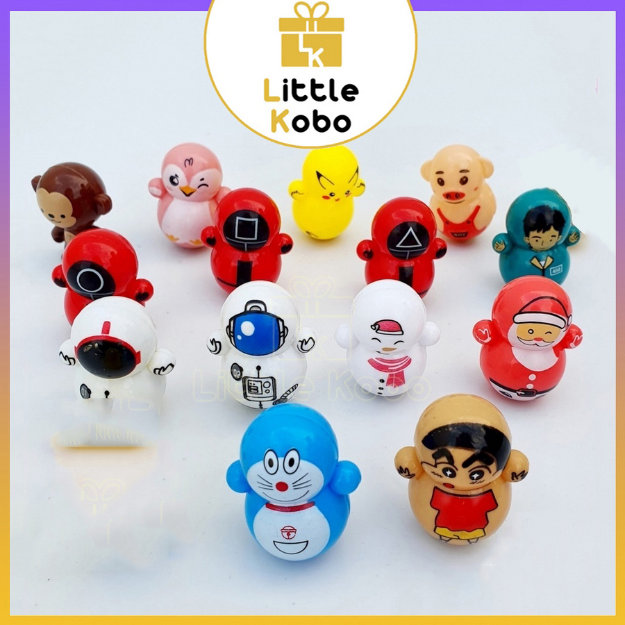 Đồ Chơi Lật Đật Mini Doraemon Cho Bé Cute Dễ Thương Phi Hành Gia Hello Kitty Ninja Squid Game Đồ Chơi Trẻ Em Trí Tuệ