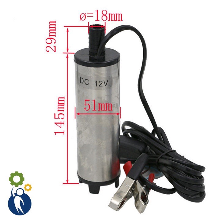 Bơm chìm 12v mini ,bơm dầu,bơm nước di động